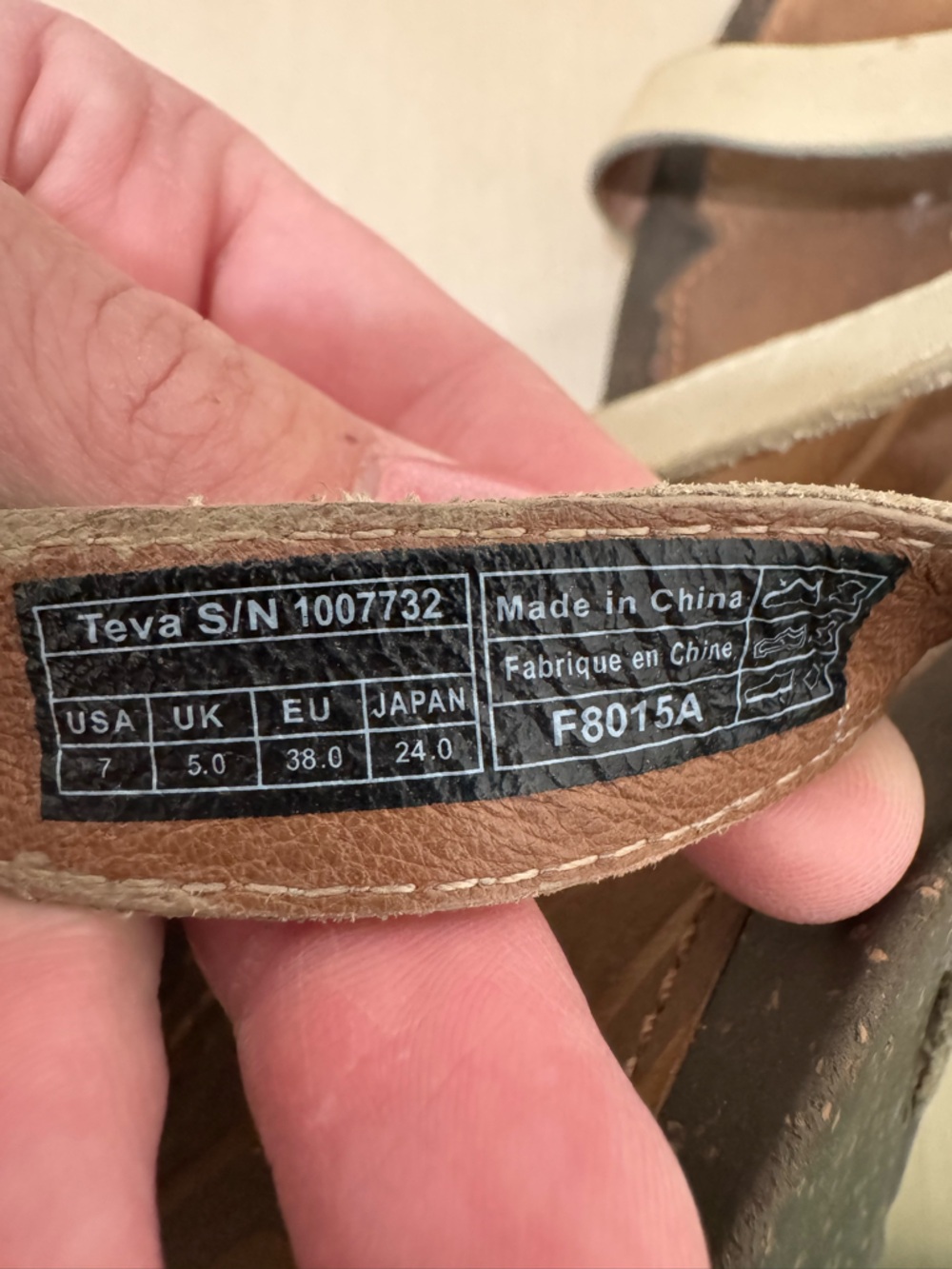 Teva Cabrillo Strap Wedge Sandal Women's 7 Brown Tan 1007732 Outdoor Athleisure - Picture 12 of 13